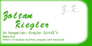 zoltan riegler business card